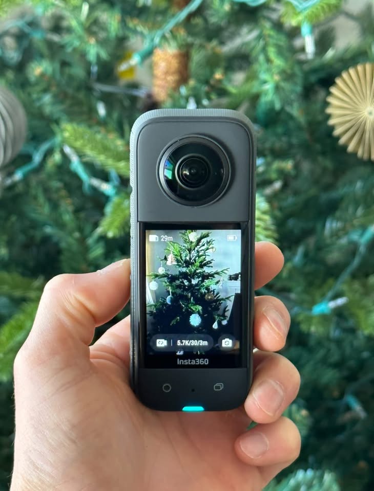 nsta360 X3 - Waterproof 360 Action Camera with 12 48MP Sensors, 5.7K 360 Active